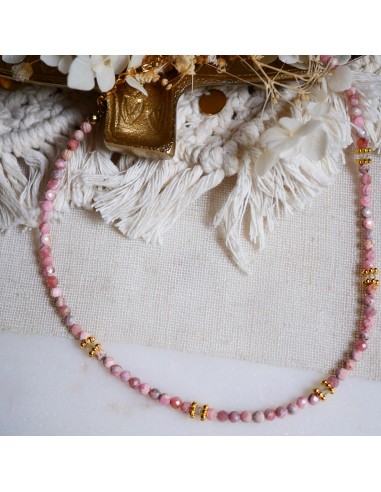 Collier Paola - pierre Rhodochrosite une grave pollution 