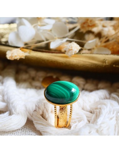 Bague réglable Mathilde Malachite vente chaude votre 